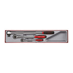 Teng Tools TTXRL03 3 Piece Long Arm Ratchet Set on a white background