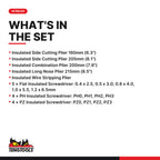 Teng Tools TV18N MECCA PRO Insulated Screwdriver & Plier Set 18 Pieces, what's in the tray