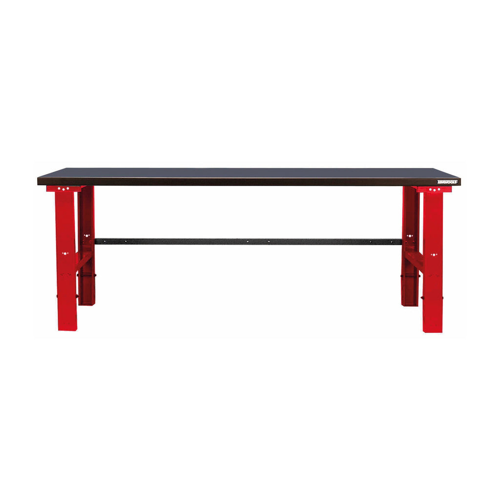 Teng Tools TWB1500 1500 mm Garage Workbench with Black Top and Red Frame on a white background