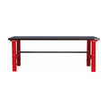 Teng Tools TWB2000 2000 mm Garage Workbench with Black Top and Red Frame on a white background