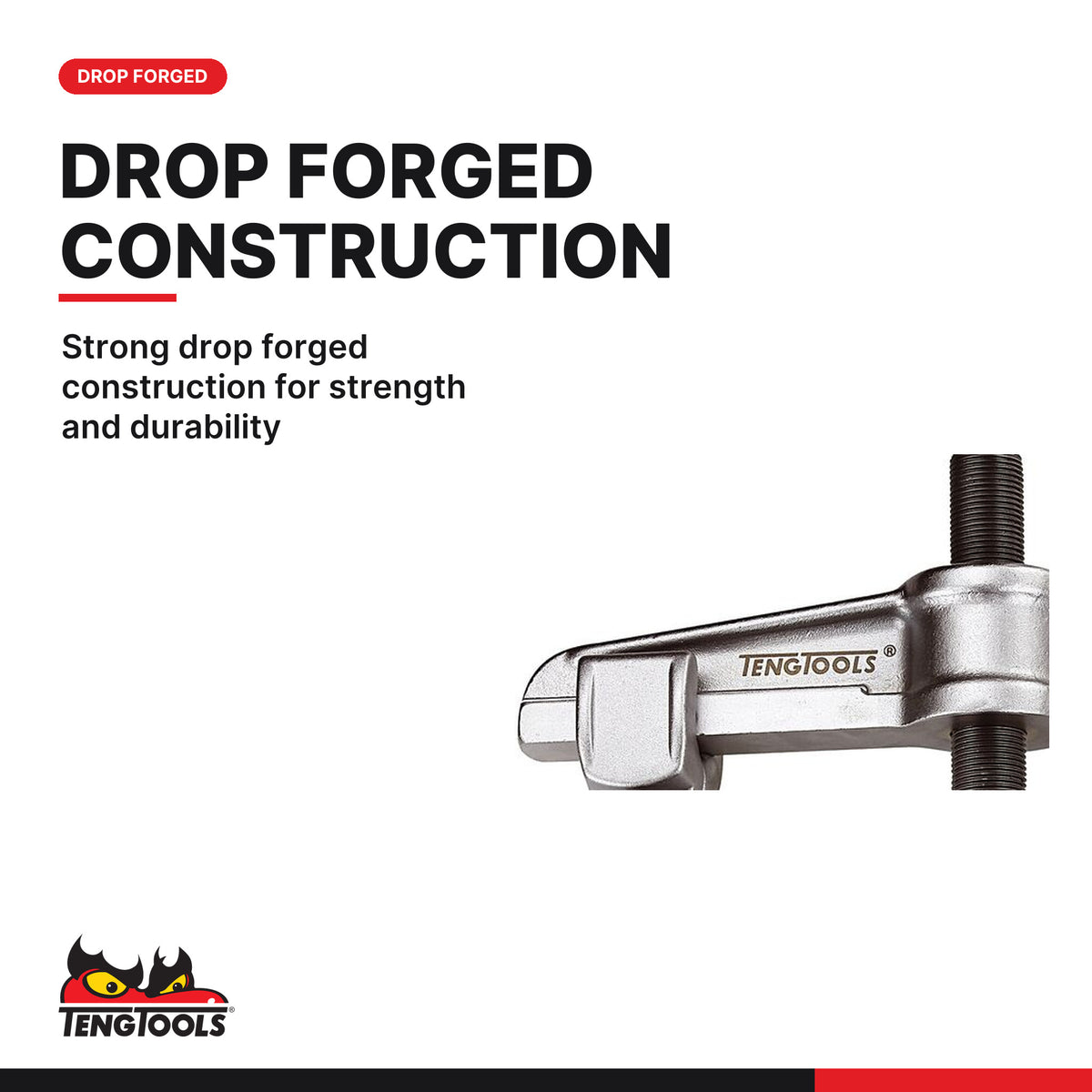 Teng Tools two arm quick action puller, 140 x 100 to 330 x 200 mm, strong drop forged construction for strength and
