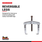 Teng Tools two arm universal puller, 140 x 100 to 330 x 200 mm, easily reversible legs for internal or external pulling