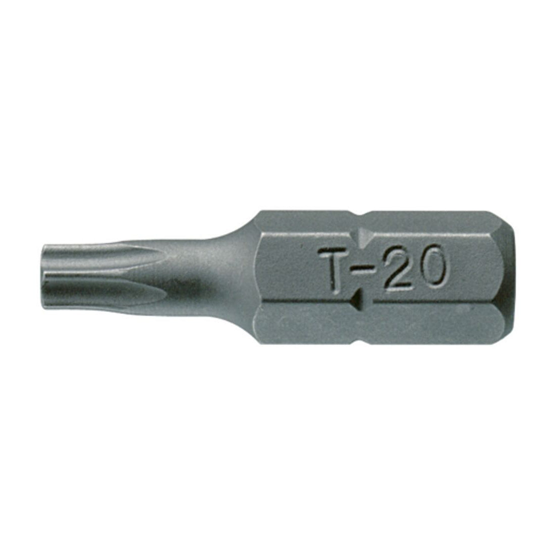 Teng Tools TX2502003 1/4 Inch Hex Shank Torx Bit 25 mm Long on a white background