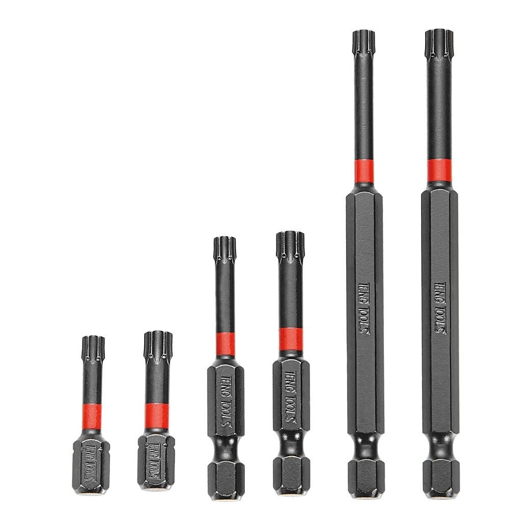 Teng Tools TXP5001001 50 mm 1/4 Inch TX Impact Torx Star Bit on a white background