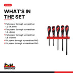 Teng Tools WRMDT05N Power Through Screwdriver Set Wall Rack 5 Pieces, what's in the set