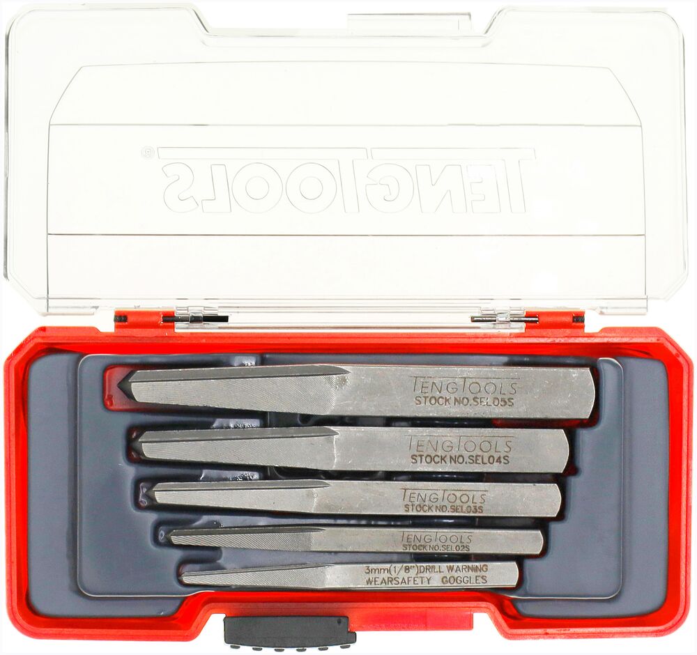 Screw Extractor Set With Belt Clip 5 Pieces