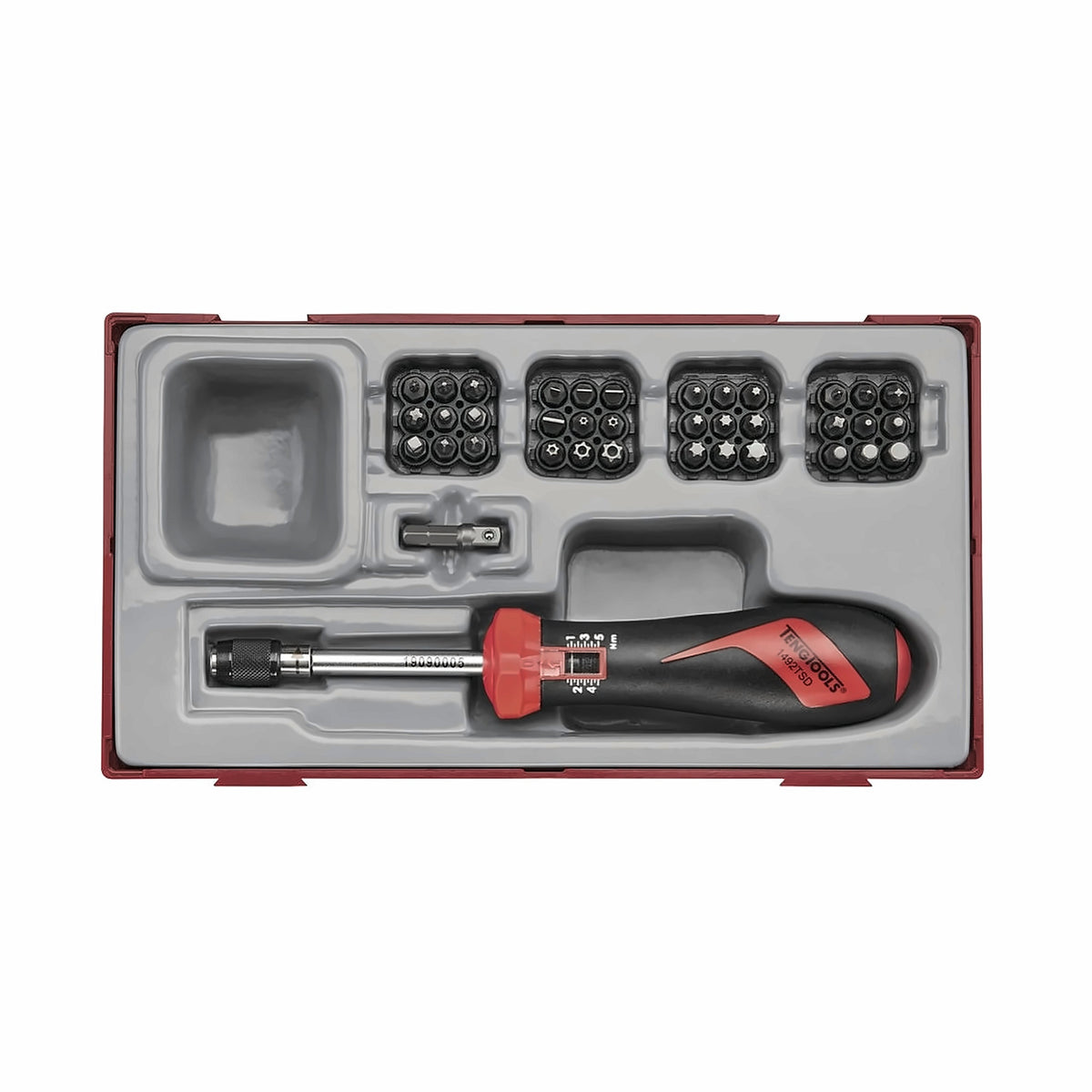 Teng Tools TTSD38 38 Piece 1/4 Inch Drive Torque Screwdriver Set 1-5Nm on a white background