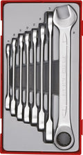 Teng Tools TT6508RS 8 piece metric ratcheting combination wrench set, 8 to 19 mm, in TT1 tray