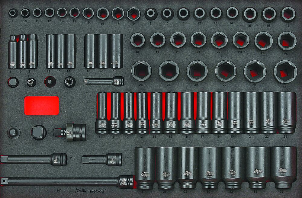 3/8 & 1/2 Impact Socket Set FOAM4X4 73 Pieces