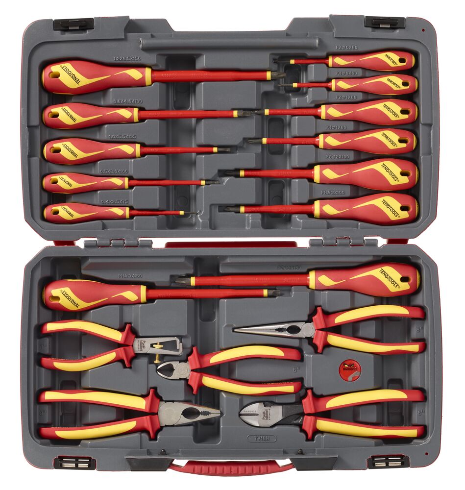 MECCA PRO Insulated Screwdriver & Plier Set 18 Pieces