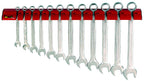 Combination Spanner Set 8–19 mm Wall Rack 12 Pieces