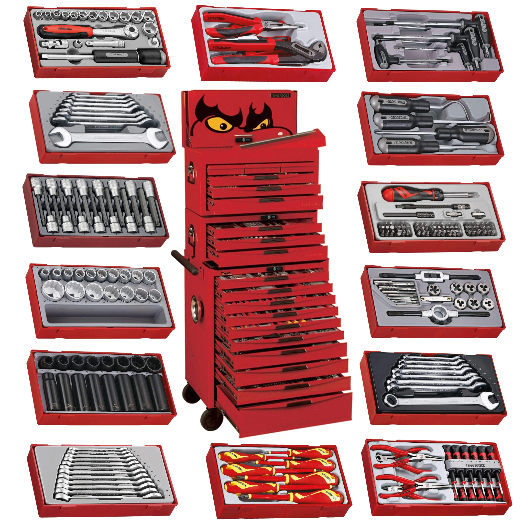 grænseflade Teoretisk Harmoni Teng Tools 1001 Piece Mega Master Mixed Hand Tool Kit - TCMM1001N – Teng  Tools USA
