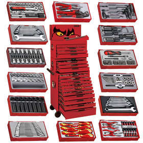 Teng Tools 32 Piece 1/4 Inch & 3/8 Inch Drive SAE 6 Point Regular
