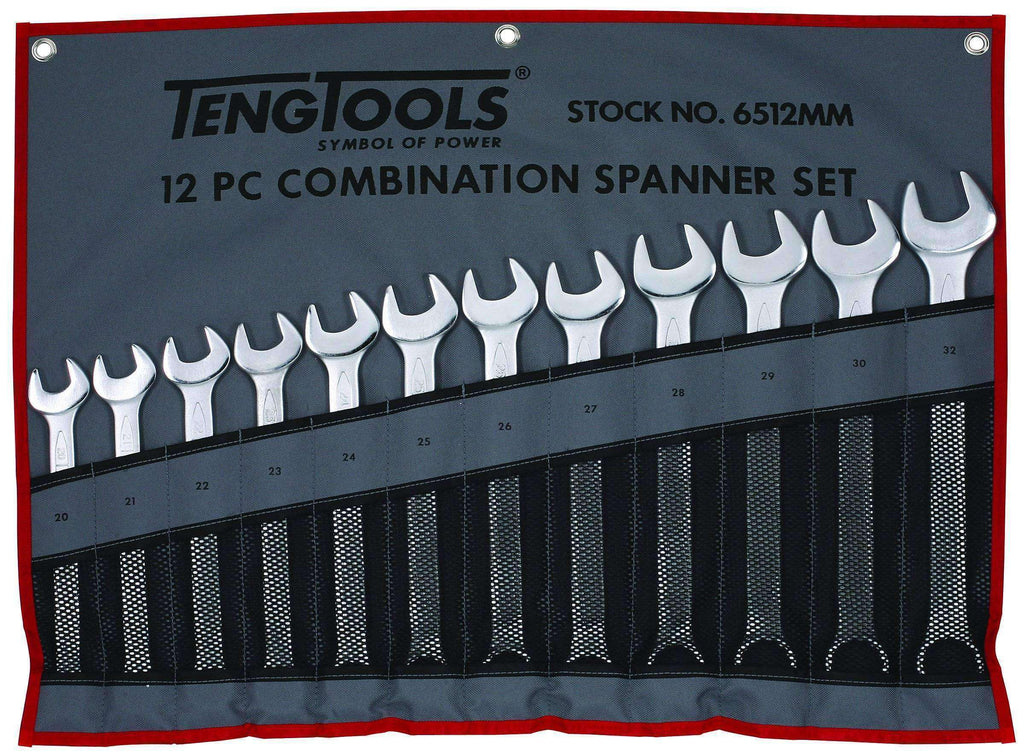 Teng Tools - 12 Piece Metric Combination Spanner Set 20-32mm - TEN-O-6512MM - Teng Tools USA