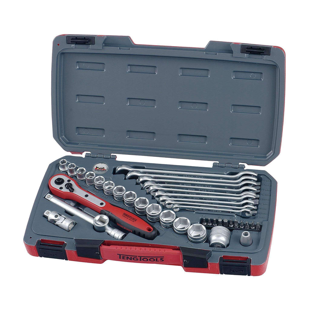 Teng Tools - 39 Piece 3/8 inch Drive Socket and Wrench Set - TEN-O-T3840 - Teng Tools USA