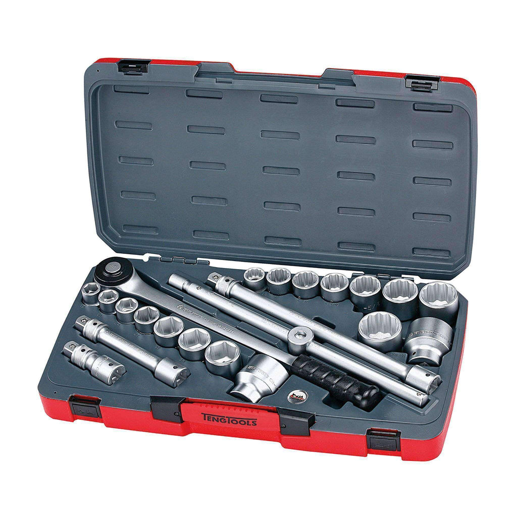 Teng Tools - 22 Piece 3/4" Drive Metric and SAE Secure Locking Socket Set - TEN-O-T3422S - Teng Tools USA