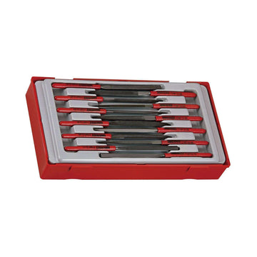 Teng Tools 12 Piece Hand, Round, Knife, Square, Oval, Feather, Flat Ne ...