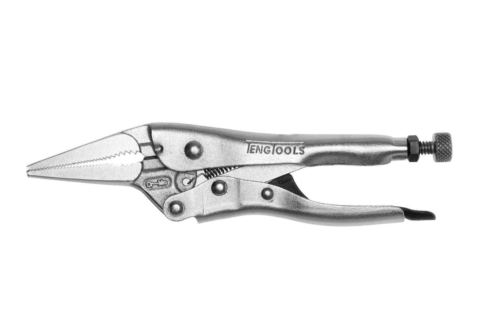 6 Inch Long Nose Narrow Jaw Power Grip Locking Pliers - Teng Tools 404-6S - Teng Tools USA