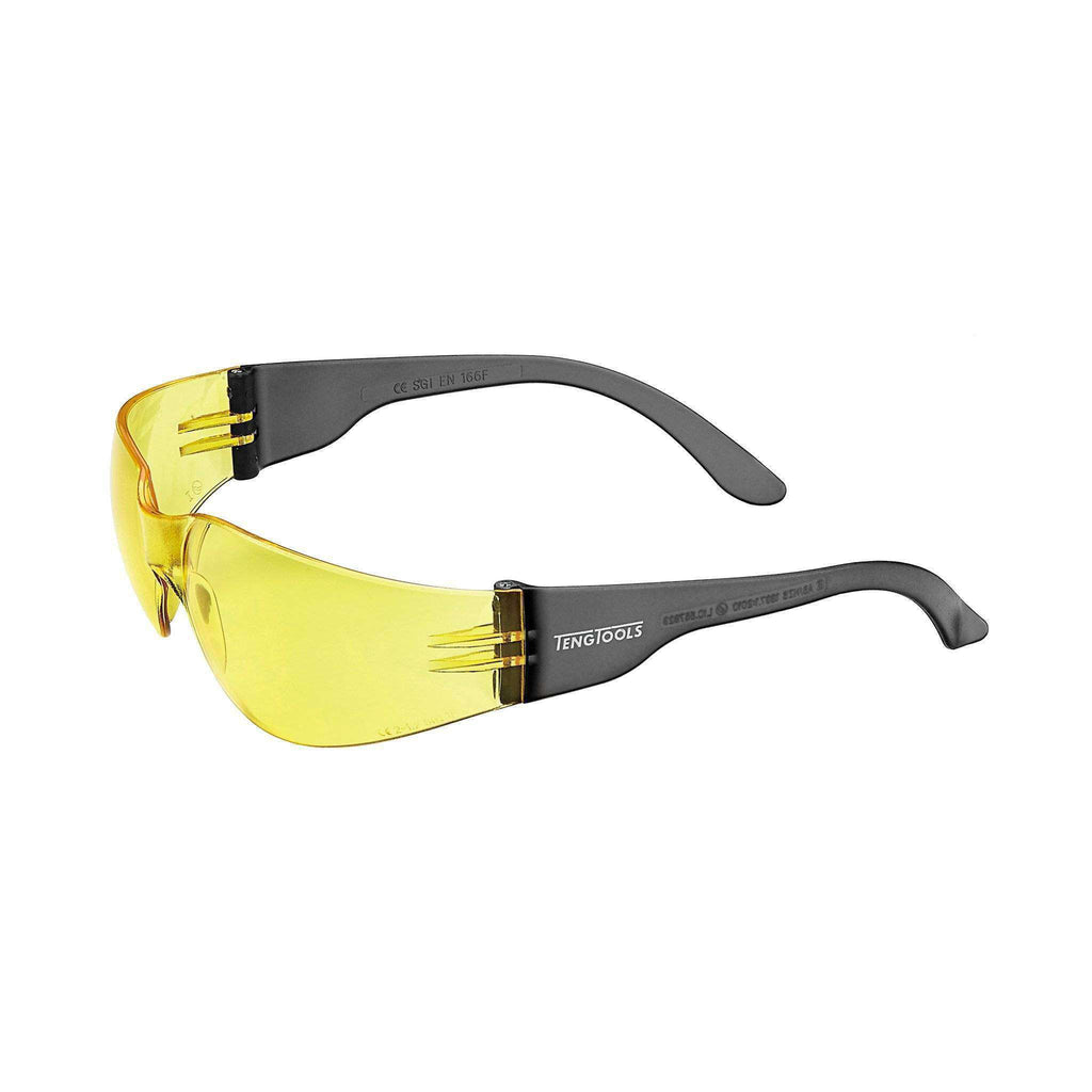 SAFETY GLASSES YELLOW LENS ANTI FOG / SCRATCH RESISTANT - Teng Tools USA