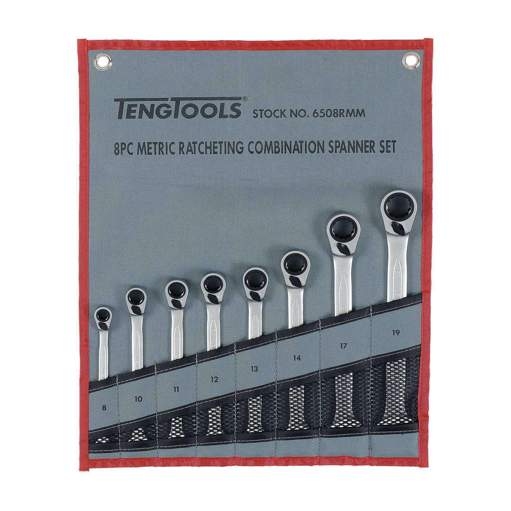 Teng Tools 6508RMM - 8 Piece Ratchet Spanner Set 8 - 19mm - Teng Tools USA
