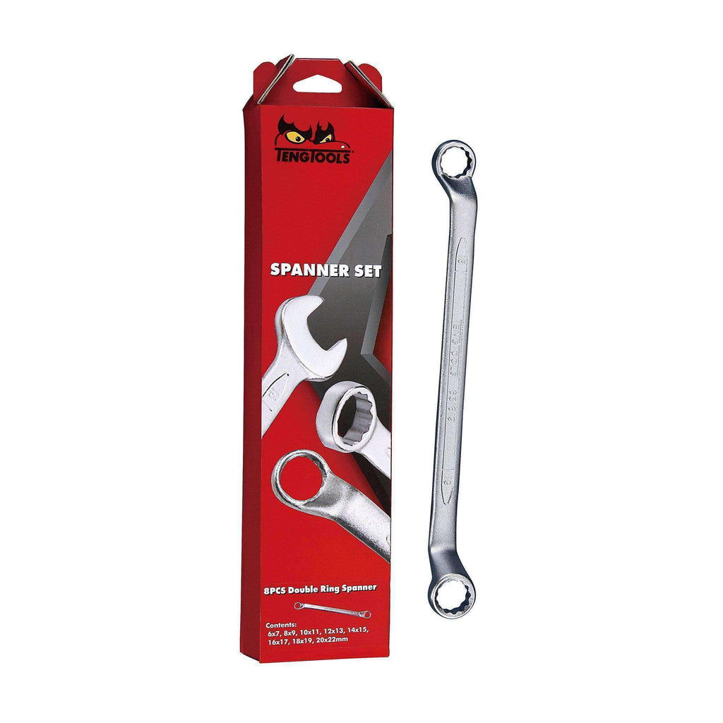 Teng Tools 6308 - Double Ring Wrench Set 6 to 22MM - Teng Tools USA