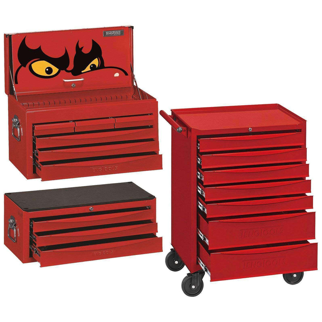 Teng Tools 7 Series 7 Drawer Roller Cabinet w/ 8 Series SV Middle and Top Boxes - Teng Tools USA