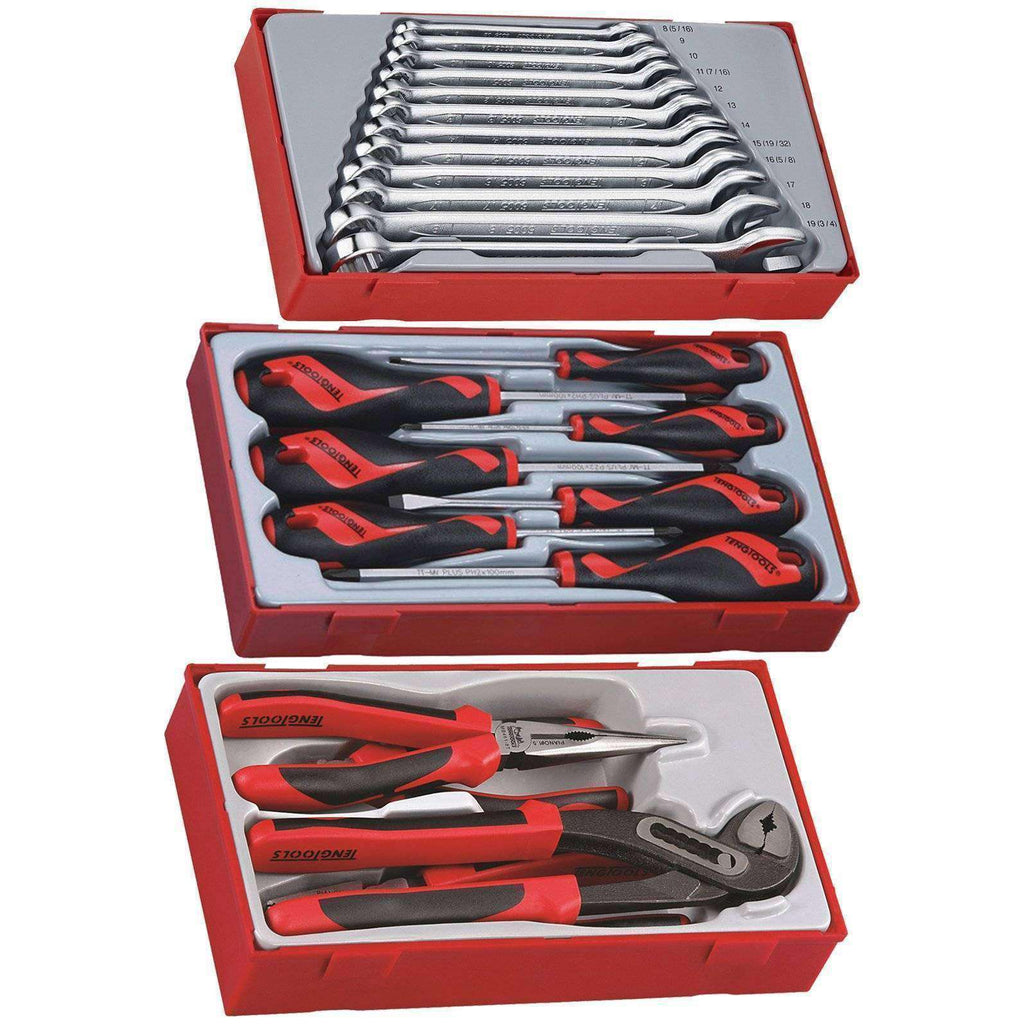 Teng Tools - 23 Piece Combination Wrench, Mega Bite Pliers And Screwdriver Set - TT1236 - Teng Tools USA