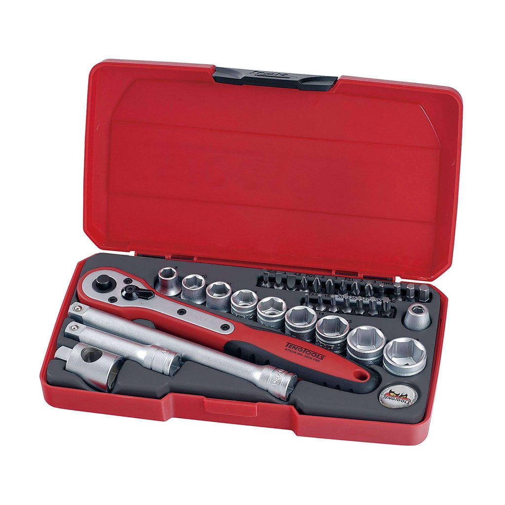 Teng Tools - 34 Piece 3/8 inch Drive Socket Set - TEN-O-T3834 - Teng Tools USA