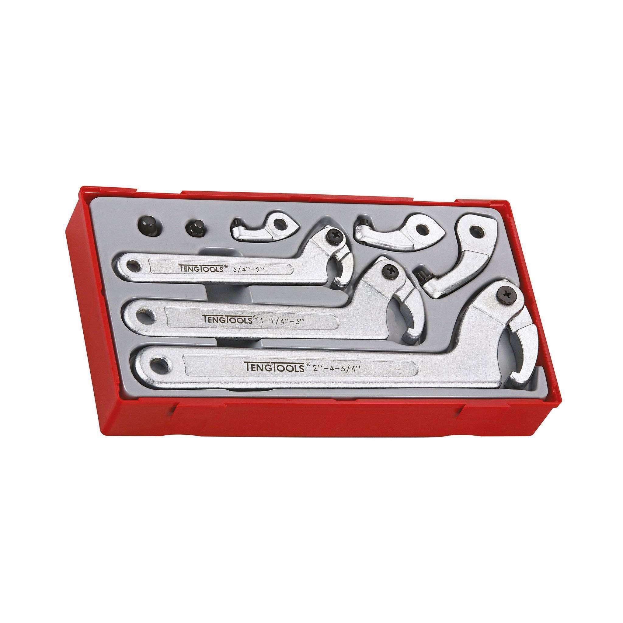 Teng Tools 8 Piece Hook & Pin Wrench Set TTHP08