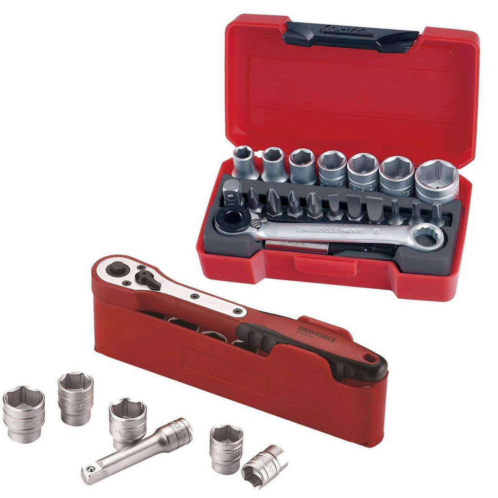 Teng Tools - 32 Piece 3/8" and 1/4" Drive Socket Set - TEN-O-M3812N1-KIT1 - Teng Tools USA